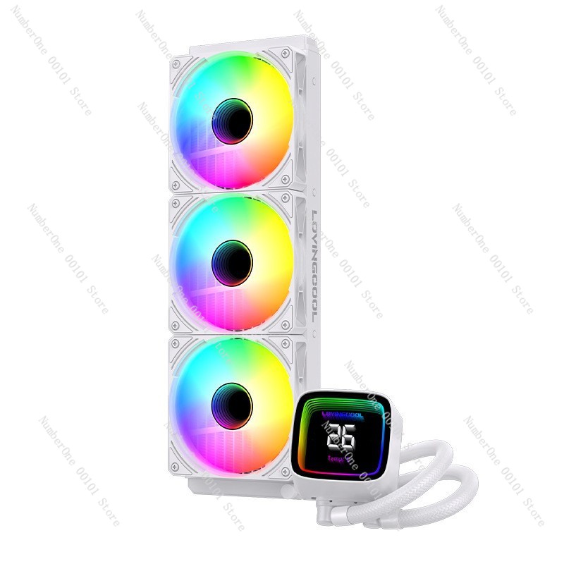 Cpu Fan - ชุดระบายความร้อนซีพียูแบบระบายความร้อนด้วยน้ำในตัว HK พร้อมพัดลมเคสแบบ ARGB