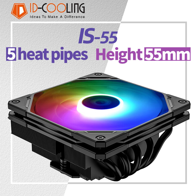Cpu Cooler - ID-COOLING IS-55 5Heatpipe CPU Cooler ลงความดันหม้อน้ําทําความเย็นสําหรับ