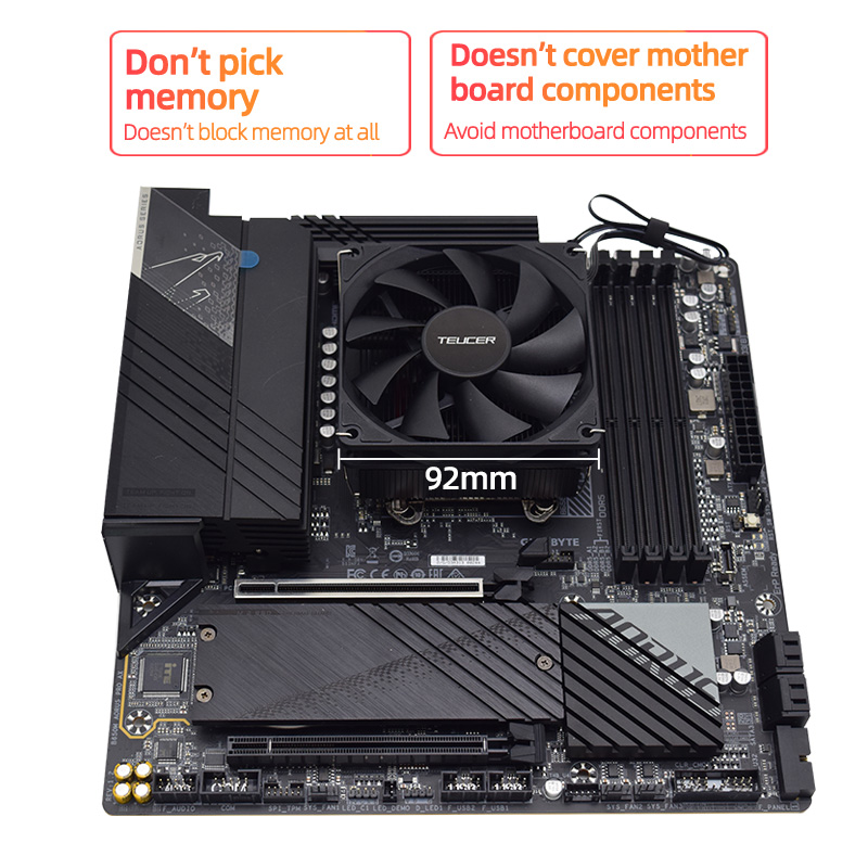 Teucer ความสูง 45 มม.CPU Coole - Cpu Heatsink บทวิจารณ์และราคา